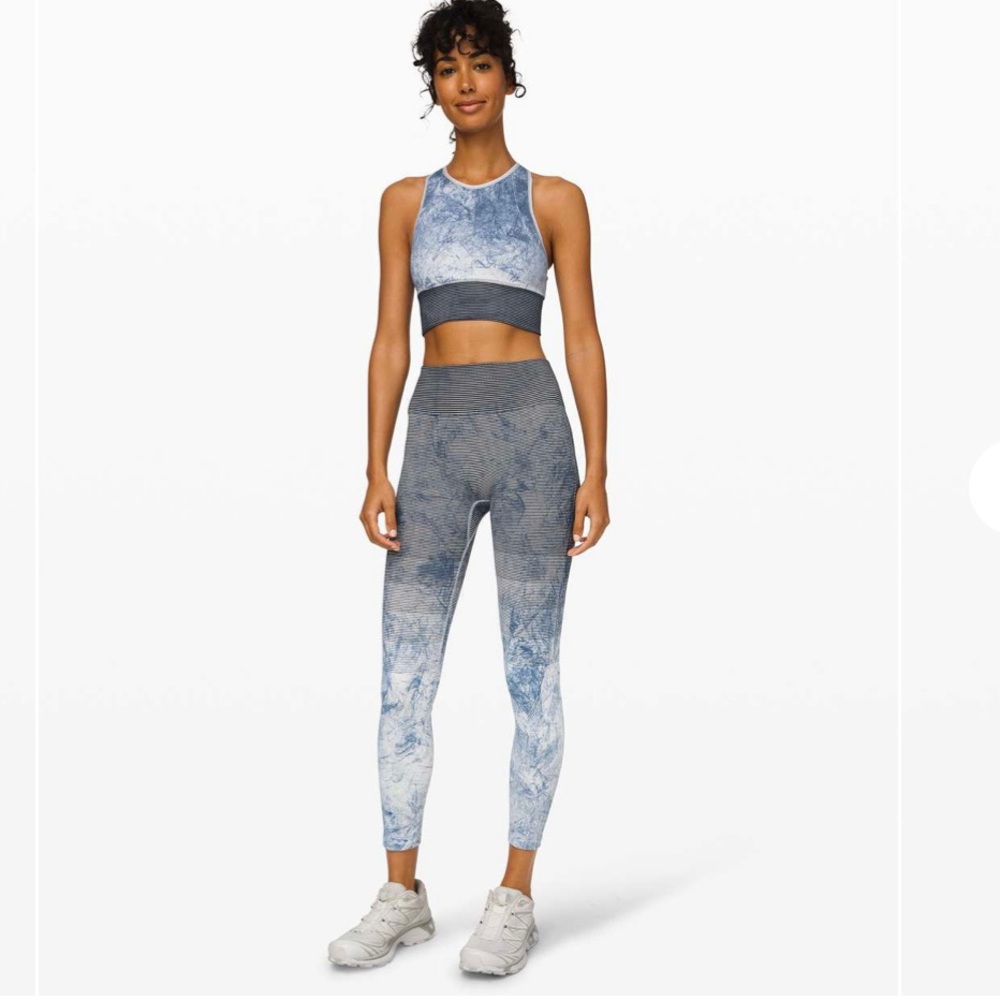 Lululemon Ebb to Train Tight *Wash White / Black / Luna